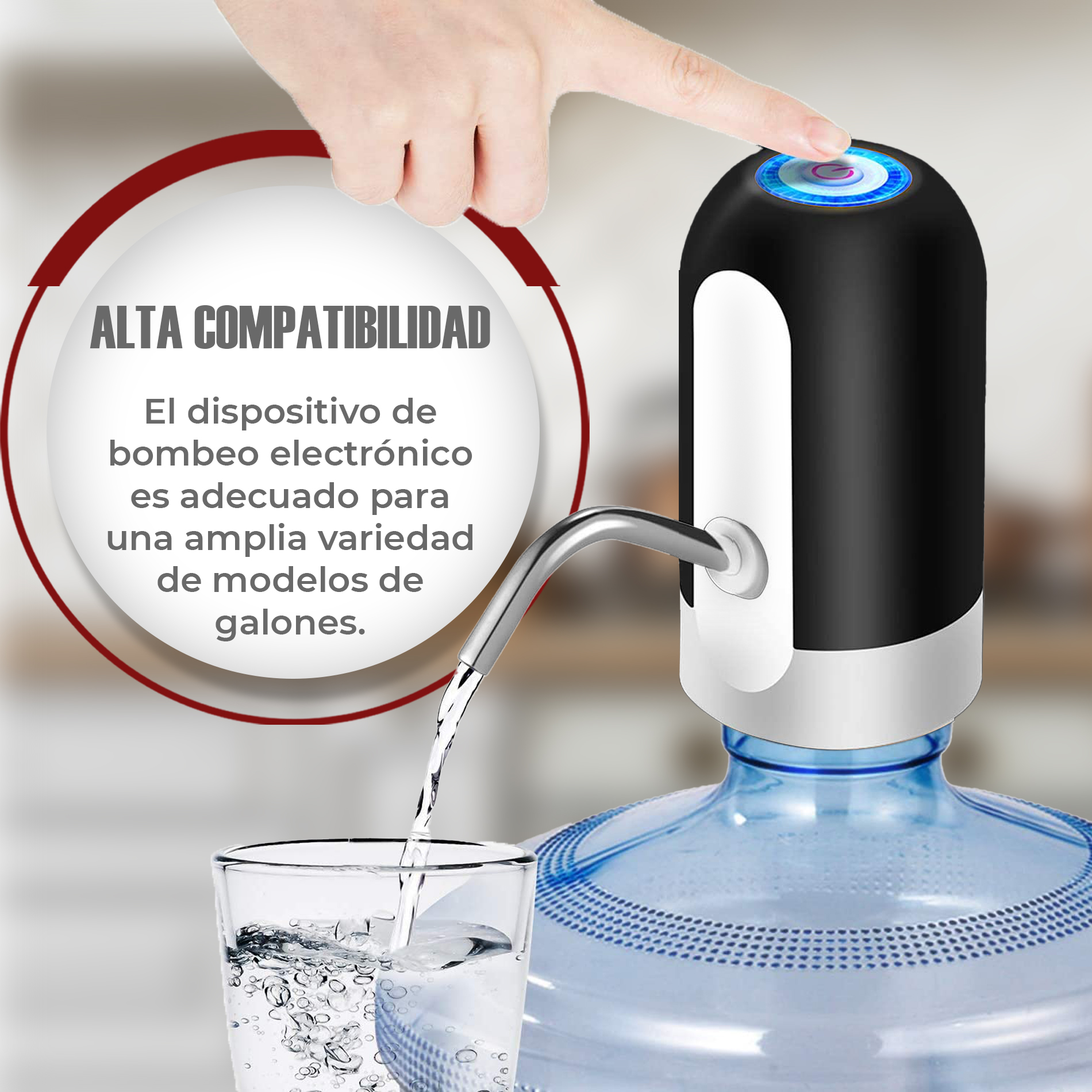 Dispensador Agua Electrico Bomba Recargable Para Garrafon