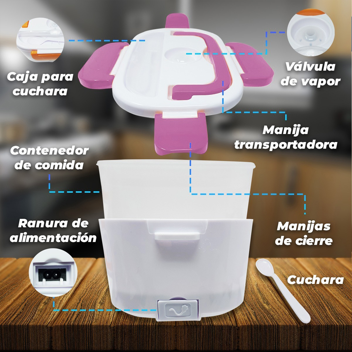 Lonchera Electrica Portatil Calefaccion Alimentos Lunch Box