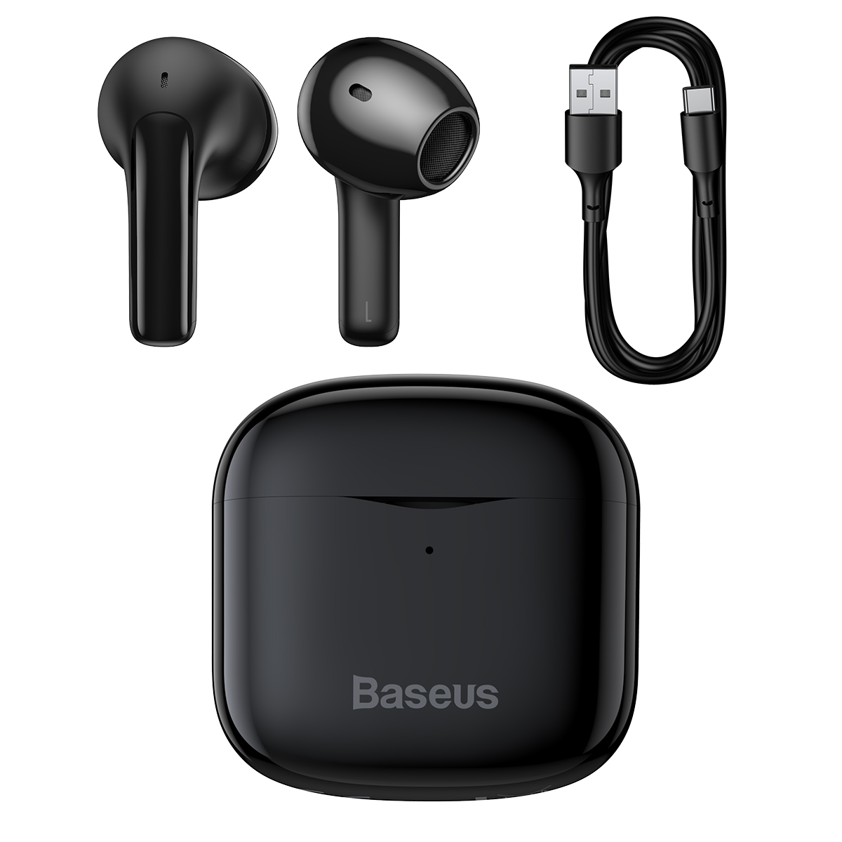 Audifonos In-ear inalábricos E3 Negro Baseus