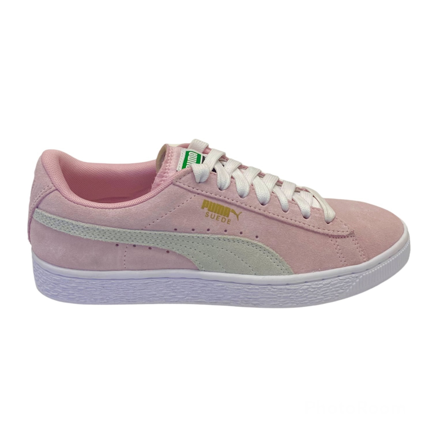Tenis Puma Suede Jr Rosa Palo/Blanco