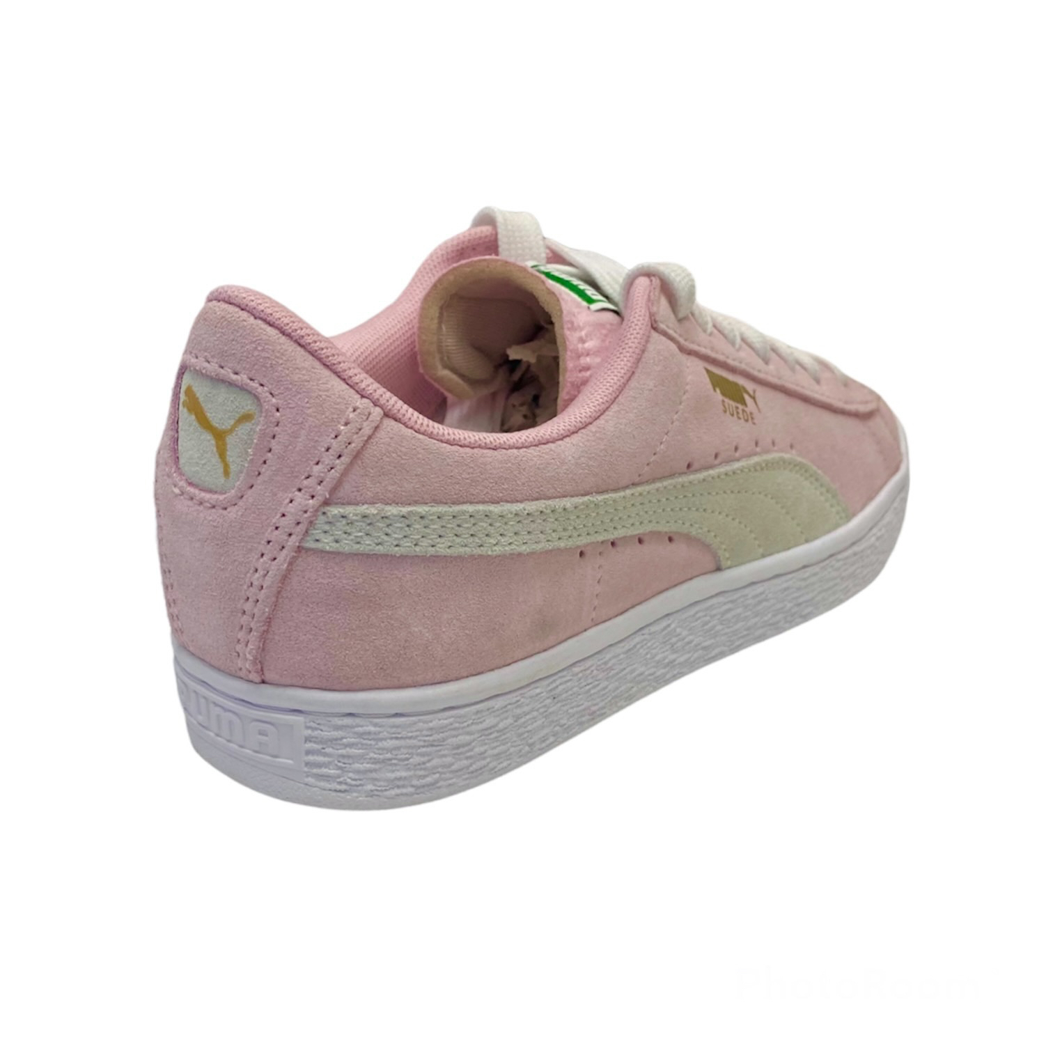 Tenis Puma Suede Jr Rosa Palo/Blanco