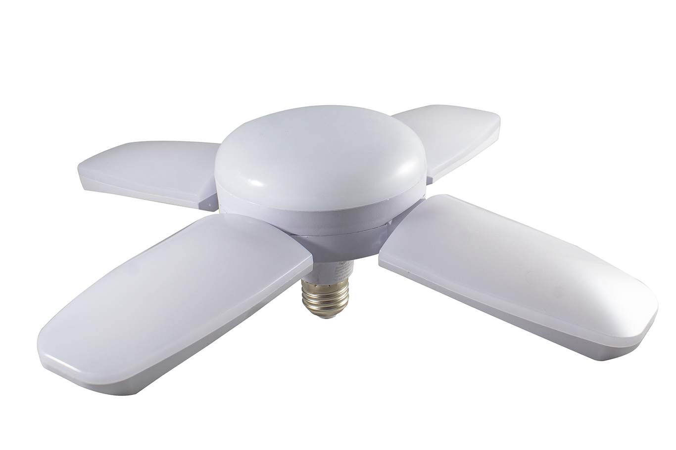 Foco Led Tipo Ventilador 55w 4 Aspas Luz Blanca Opaco