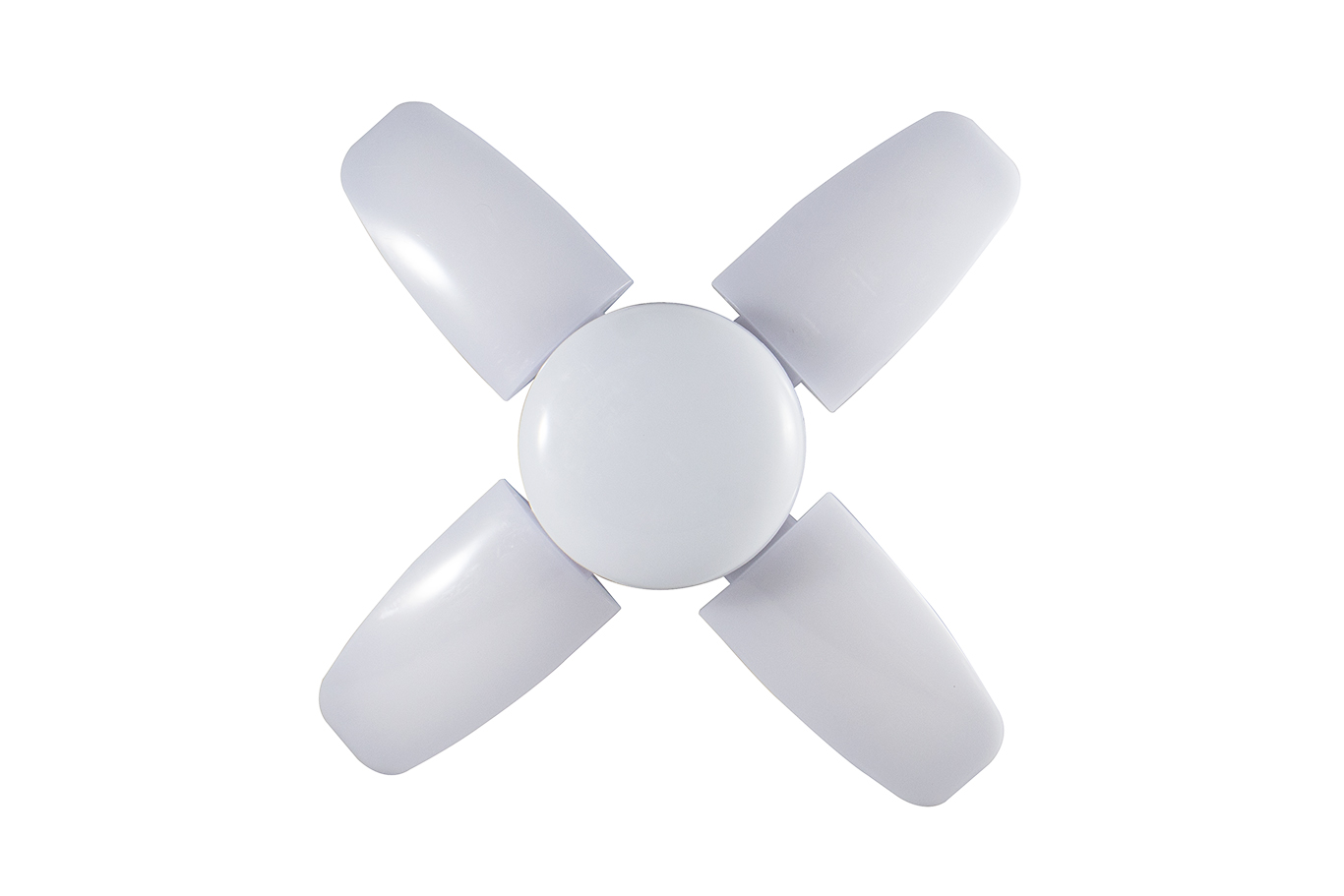 Foco Led Tipo Ventilador 55w 4 Aspas Luz Blanca Opaco