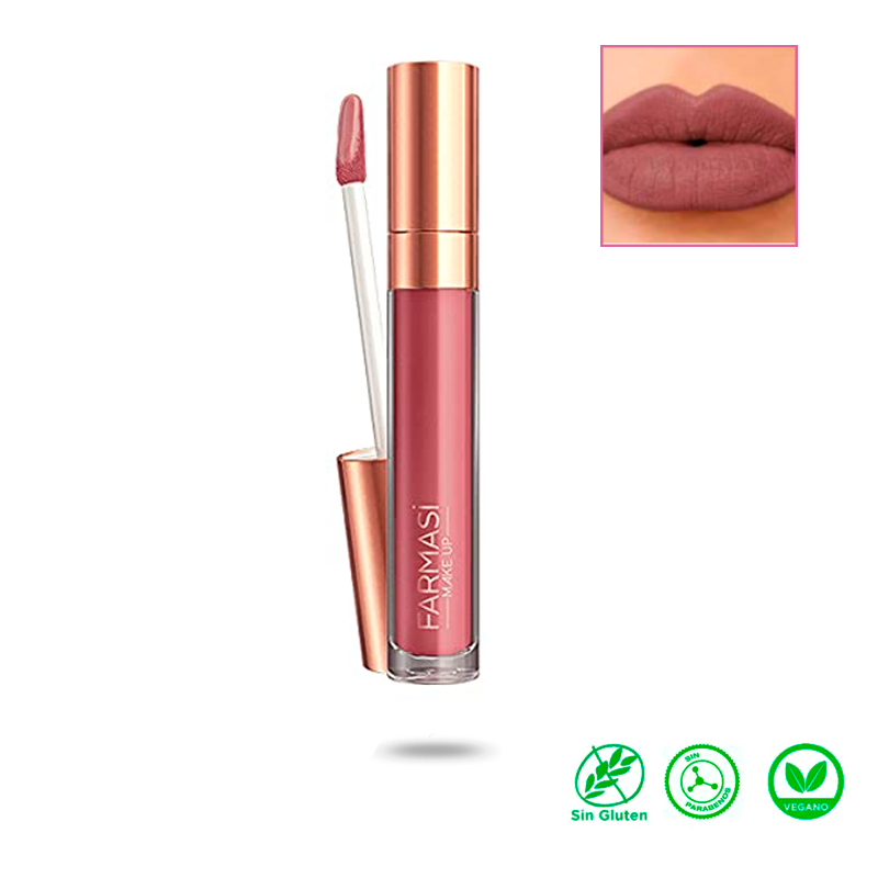 Lápiz labial líquido Acabado Mate Espectacular Retro Rose Maquillaje Para Labios