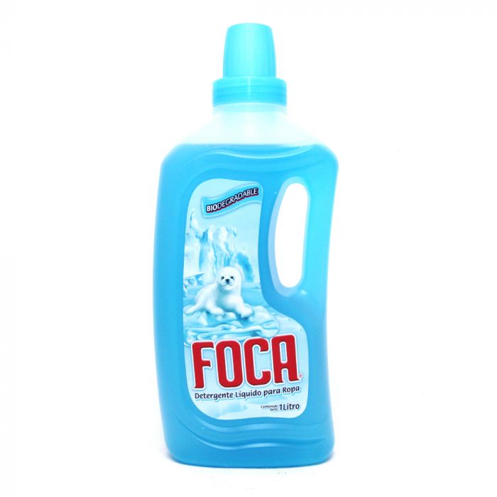 Detergente liquido Foca de 1L caja con 12pz 