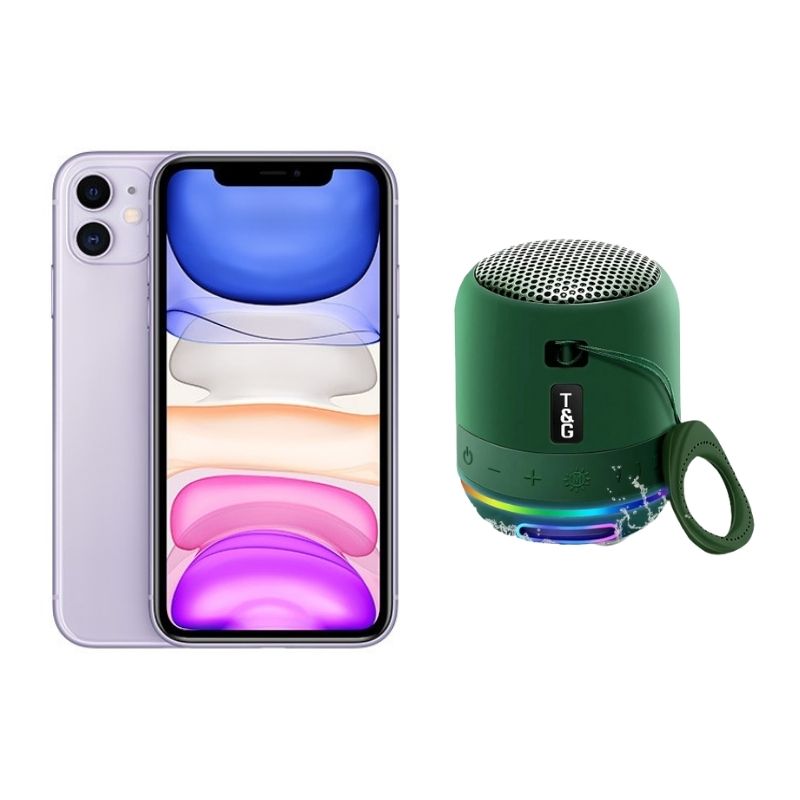 iPhone 11 Morado Reacondicionado 64gb Grado A + Mini Bocina