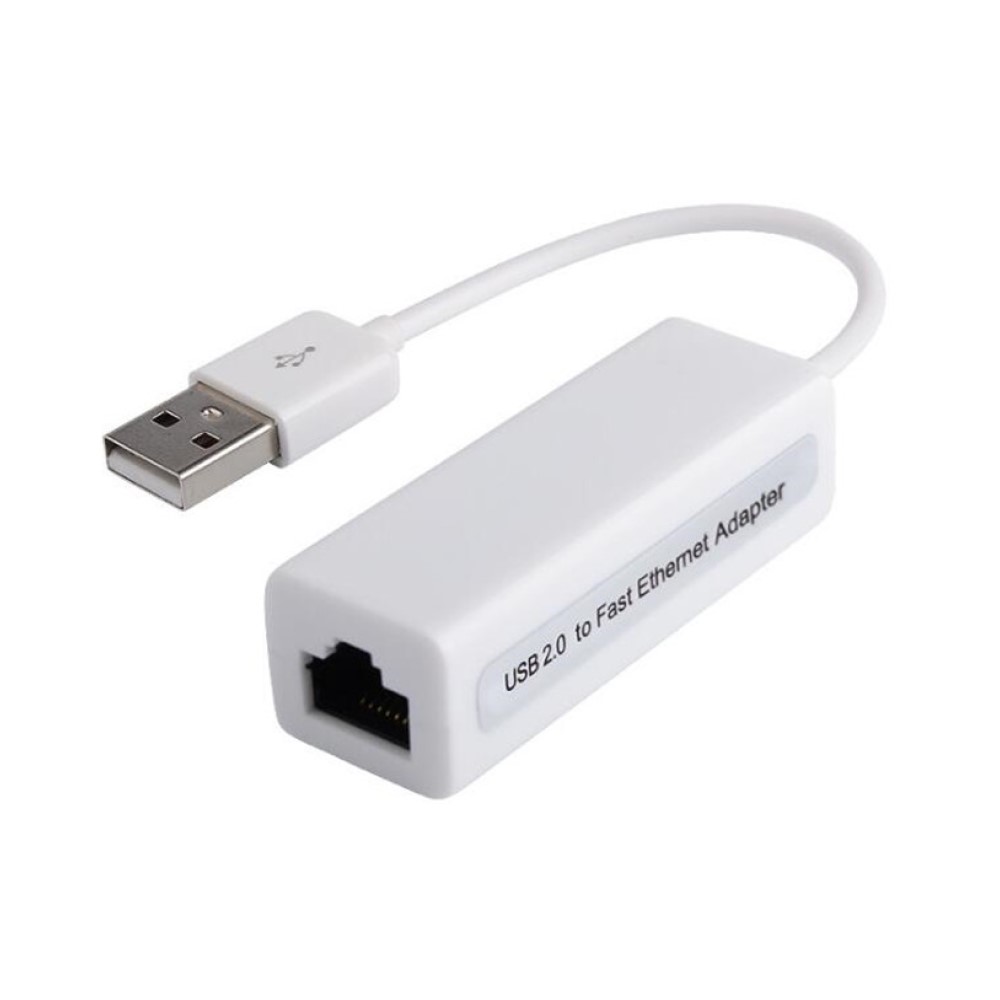 Adaptador Usb Ethernet Red Lan Rj45 A Usb 2.0 Ele-Gate WL07 Color Blanco