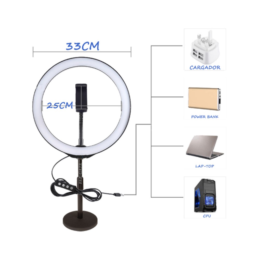 Aro de luz discount led 33 cm