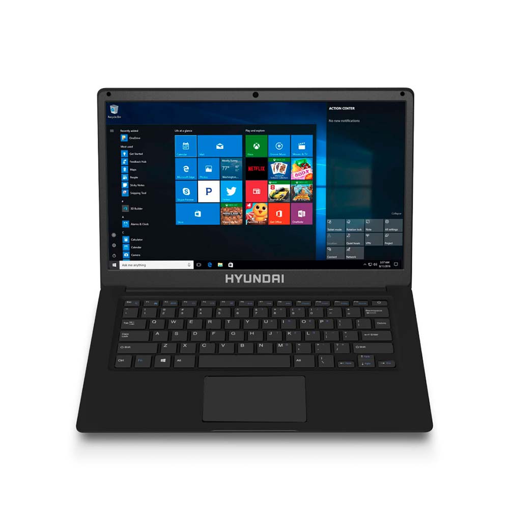 Hyundai Thinnote 14.1 Celeron Laptop 4GB RAM 64GB Windows 10 Home S Mode Negro Reacondicionado Grado A