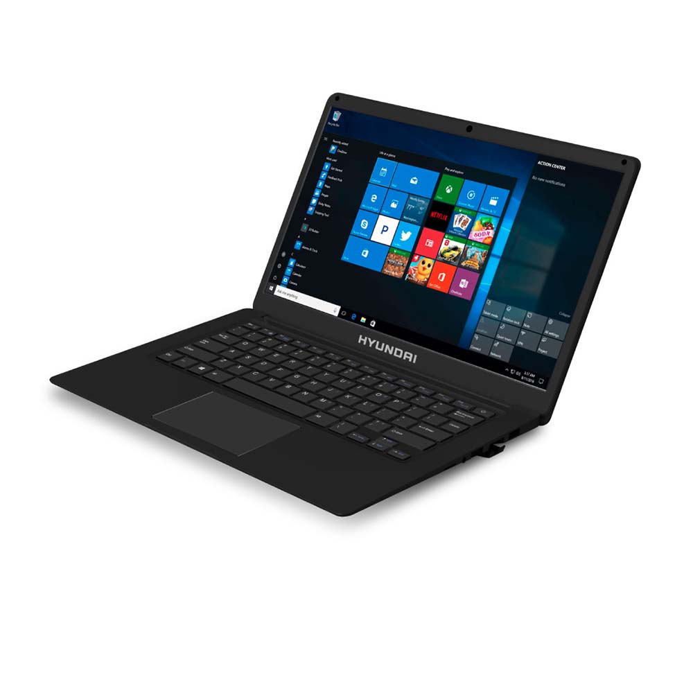 Hyundai Thinnote 14.1 Celeron Laptop 4GB RAM 64GB Windows 10 Home S Mode Negro Reacondicionado Grado A