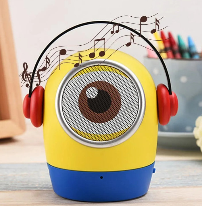 Bocina Bluetooth De Minions Despicable Me Recargable Con Ranura Usb