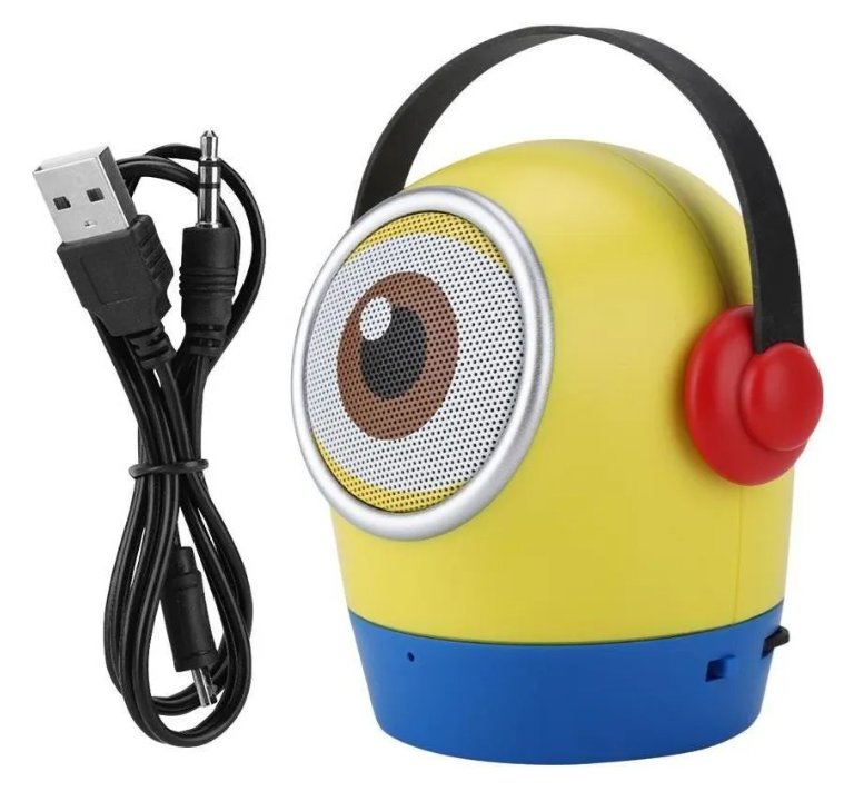 Bocina Bluetooth De Minions Despicable Me Recargable Con Ranura Usb