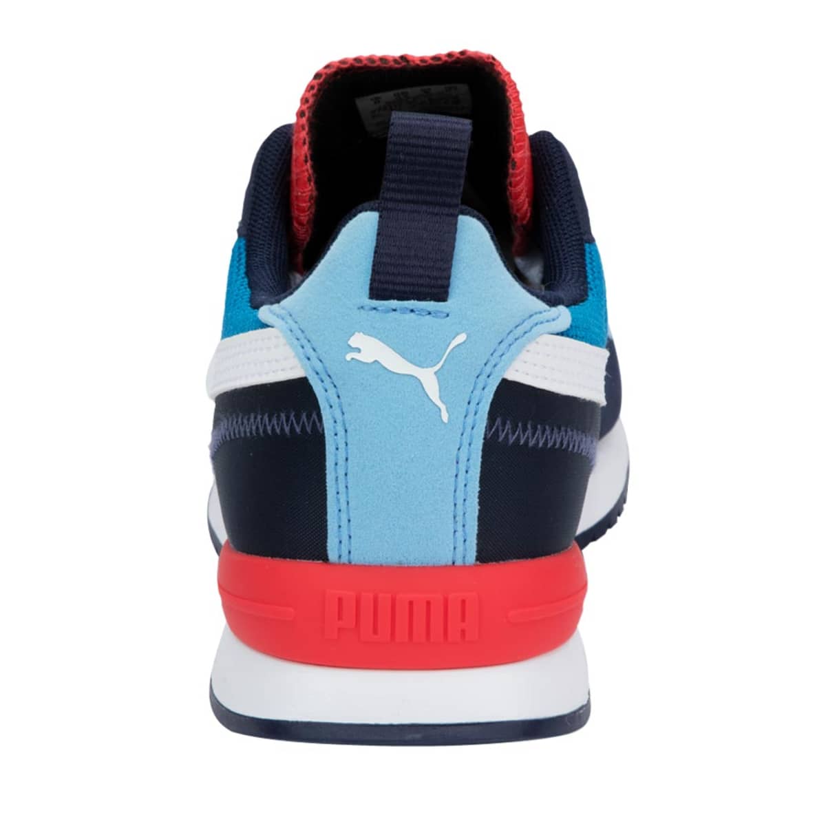 Tenis casual urbano tipo choclo marca Puma para hombre, azul con blanco y rojo, mod. 1052152