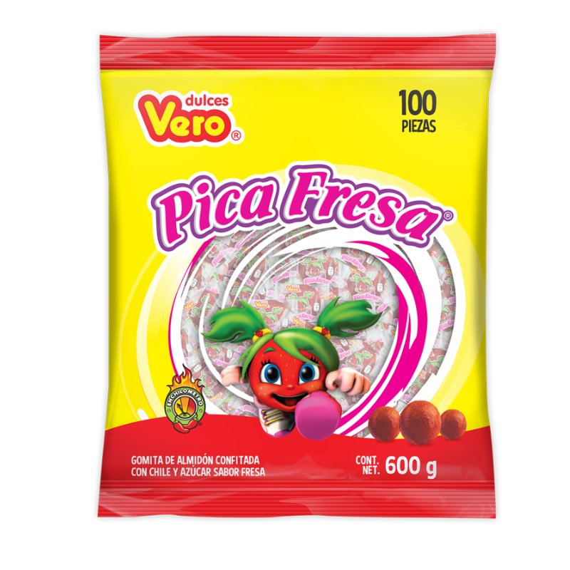Paquete de 6 bolsas Pica fresa 100 piezas