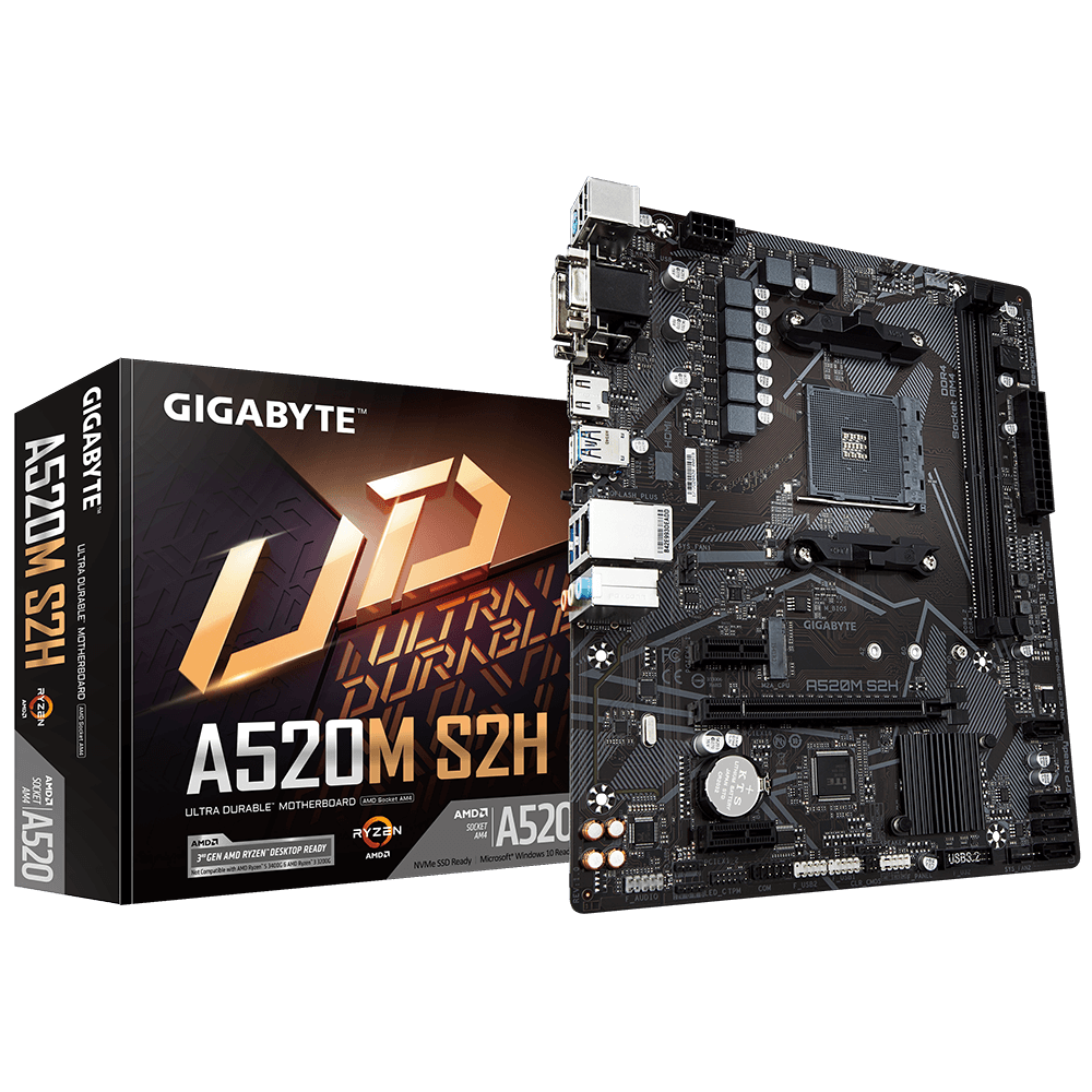 Tarjeta Madre Gigabyte micro ATX A520M S2H, S-AM4, AMD A520, HDMI, 64GB DDR4 para AMD 