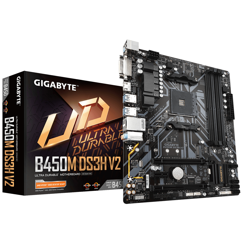 Tarjeta Madre Gigabyte micro ATX B450M DS3H (rev. 1.0), S-AM4, AMD B450, HDMI, 64GB DDR4 para AMD 