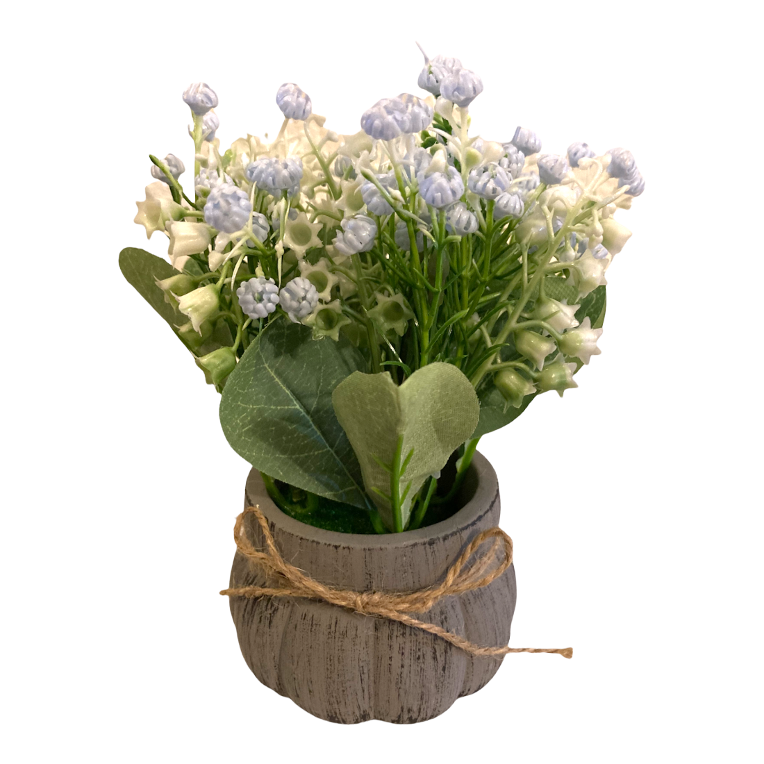 Comercializadora AJR - Flores Artificiales con Maceta de Cerámica (Azul)