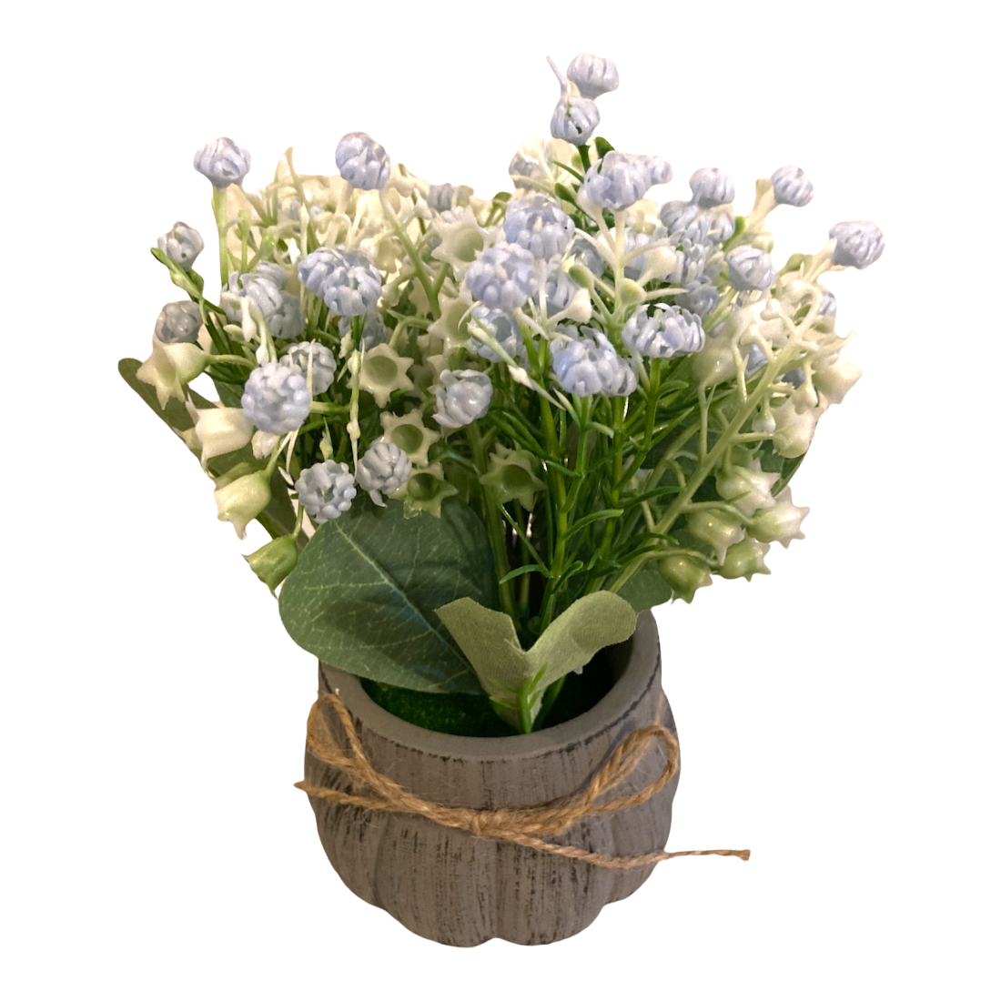 Comercializadora AJR - Flores Artificiales con Maceta de Cerámica (Azul)