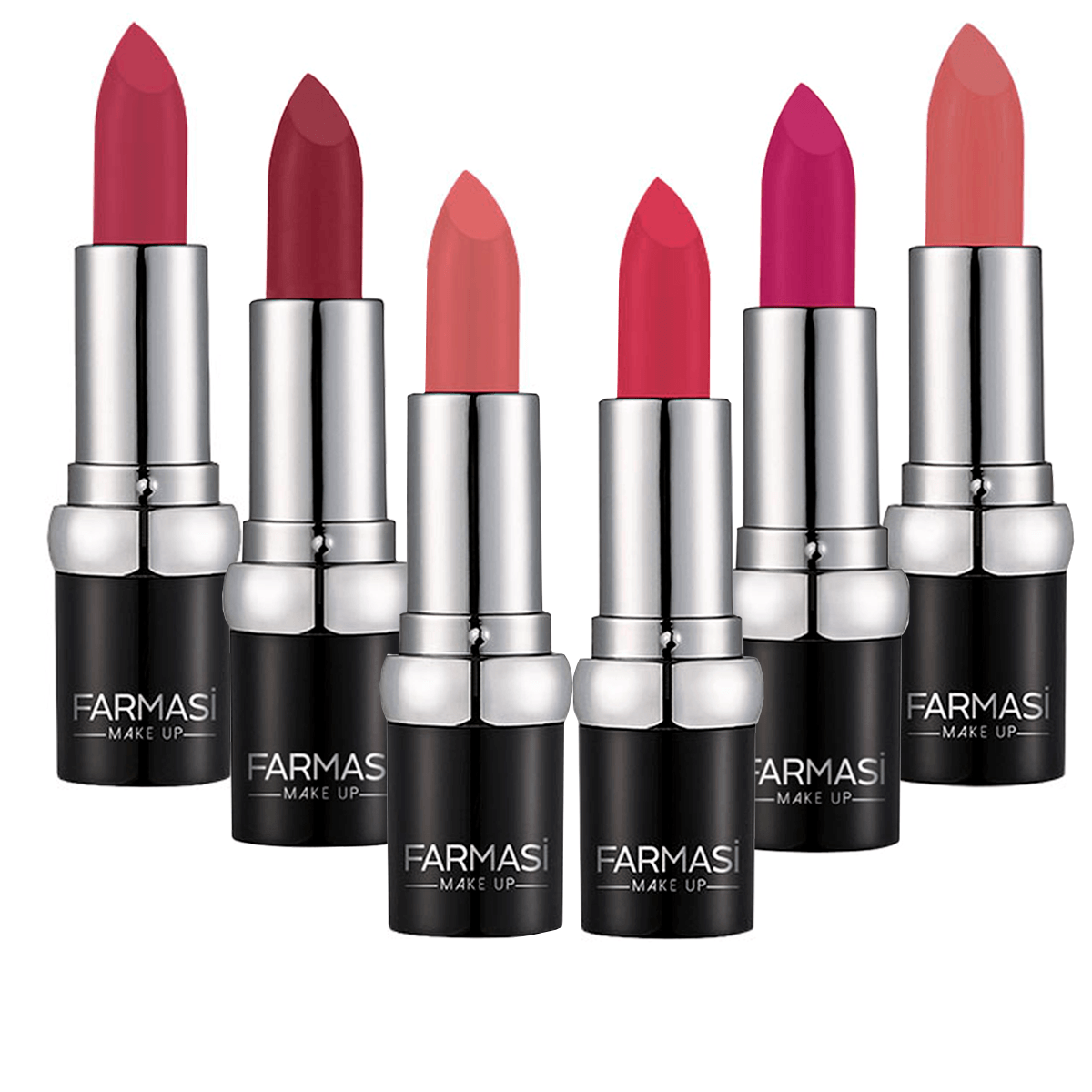 Maquillaje Facial Farmasi Polvo Compacto Base Labiales Pestañas Postizas Kit De Maquillaje