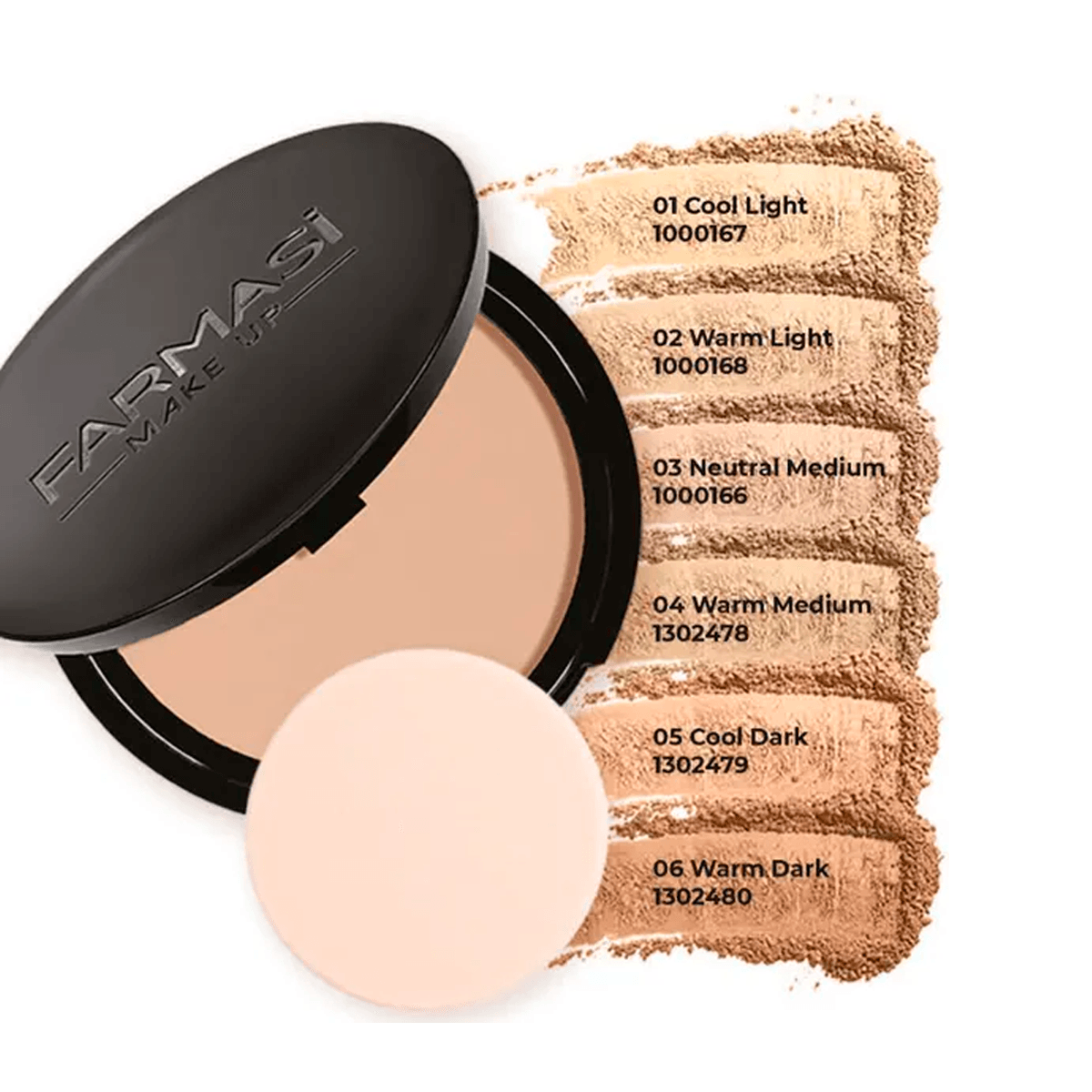 Maquillaje Facial Farmasi Polvo Compacto Base Labiales Pestañas Postizas Kit De Maquillaje