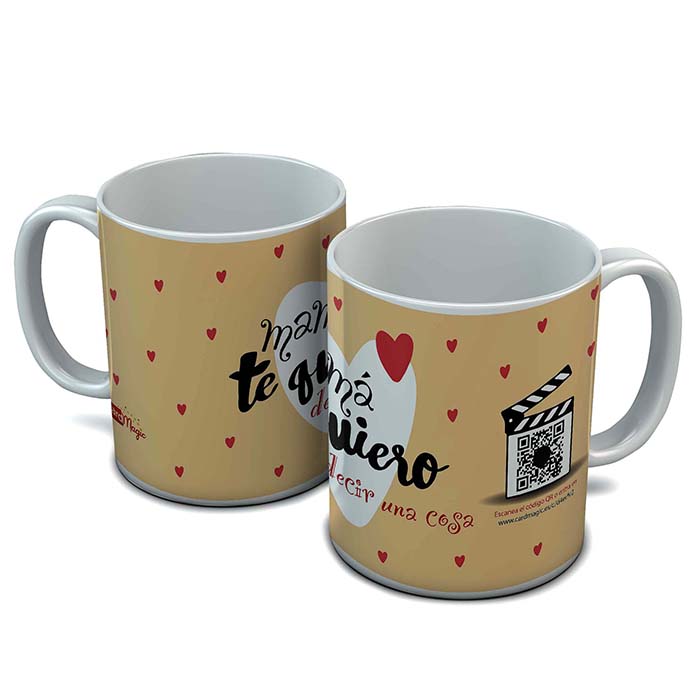 Video Taza mamá te quiero con código QR CardMagic