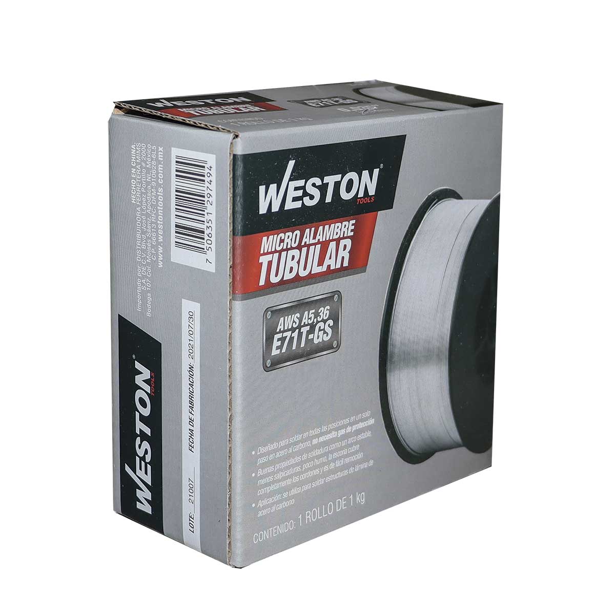  SOLDADURA TUBULAR 71T-GS .035 (5KG, USO SIN GAS)