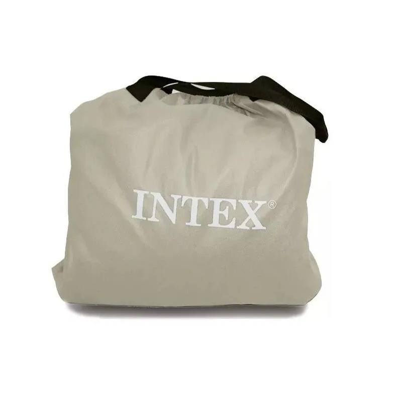 Colchon Inflable Intex Queen Doble Altura + Bomba de Aire Electrica Incluida