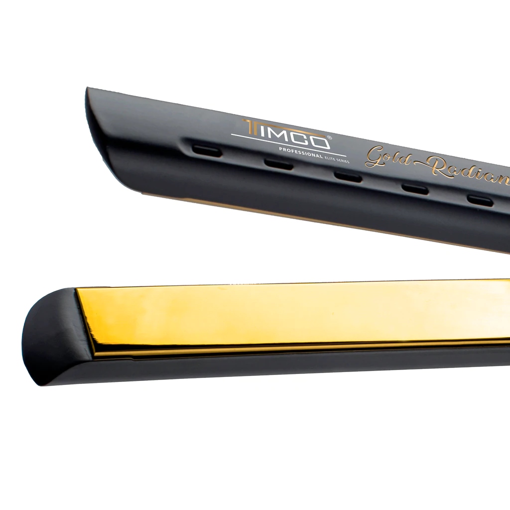 Plancha De Cabello Timco Wet & Dry Gold Radiance Pwdn Negra