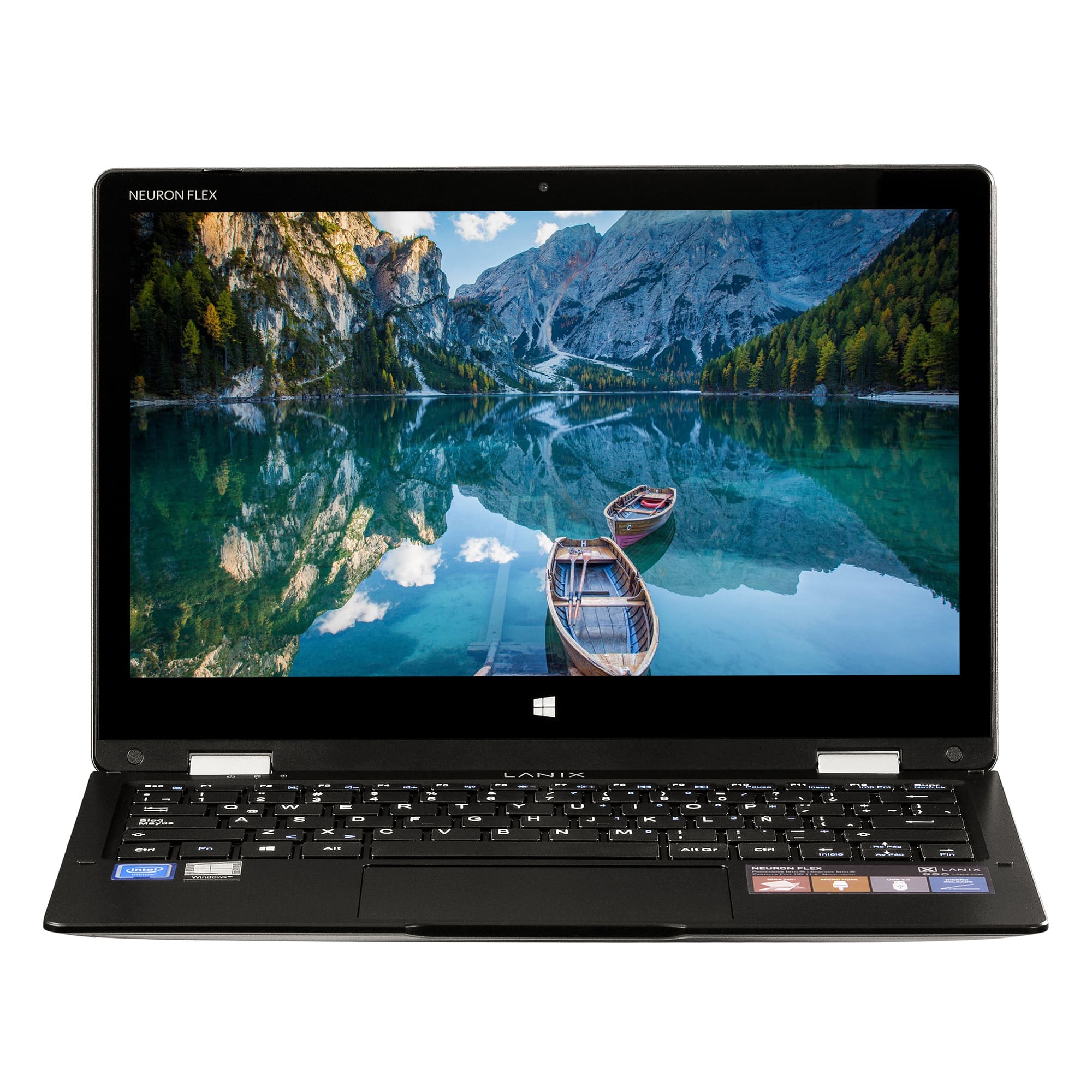 Lanix Neuron Flex (v10) de 11.6'', Touch, Intel Celeron N4020, 4GB RAM, 128GB SSD, Windows 10 Home
