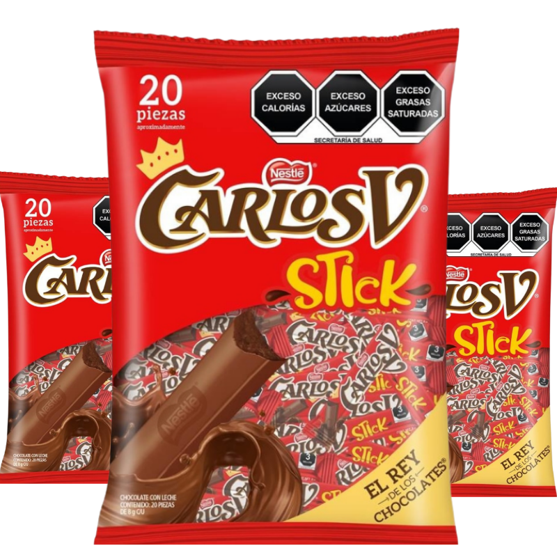 Paquete 6 piezas de Carlos V Stick 20 piezas