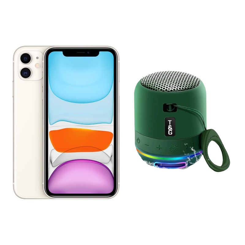 iPhone 11 Blanco Reacondicionado 64gb Grado A + Mini Bocina