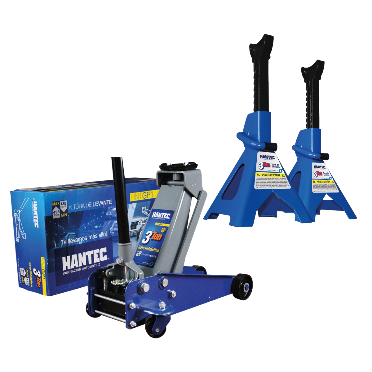 Gato Hidráulico 3 toneladas con torres para auto 3 toneladas 