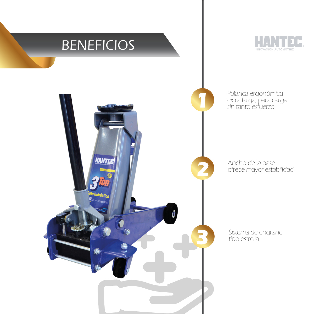 Gato Hidráulico 3 toneladas con torres para auto 3 toneladas 