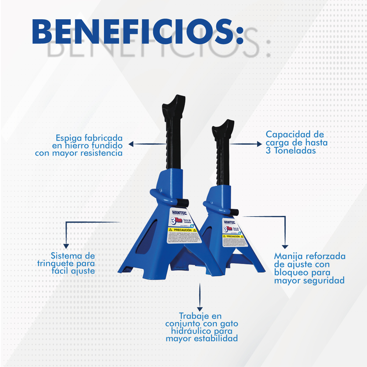 Gato Hidráulico 3 toneladas con torres para auto 3 toneladas 