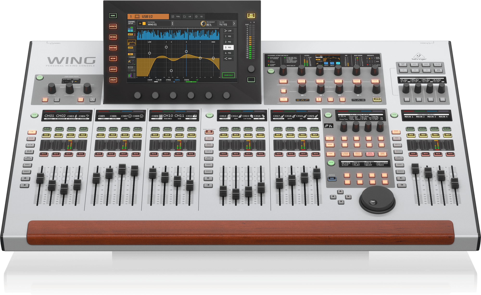 Mezcladora Digital Hasta 48 Canales Pantalla Táctil Behringer Wing.