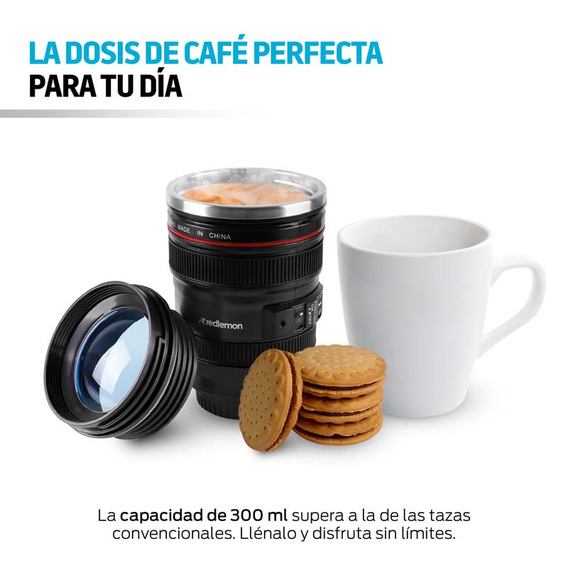 Termo Hermético en Forma de Lente de Cámara 350 ml Redlemon