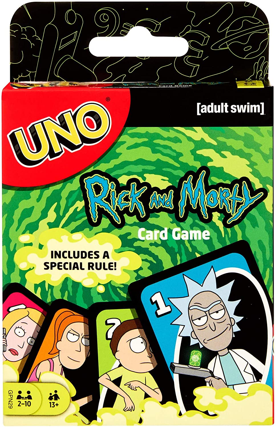 Uno Mattel Juego De Cartas Rick Y Morty