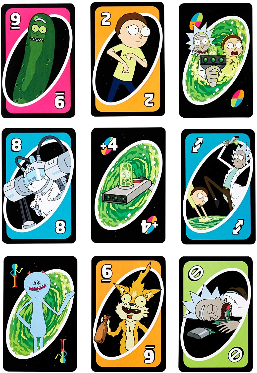 Uno Mattel Juego De Cartas Rick Y Morty