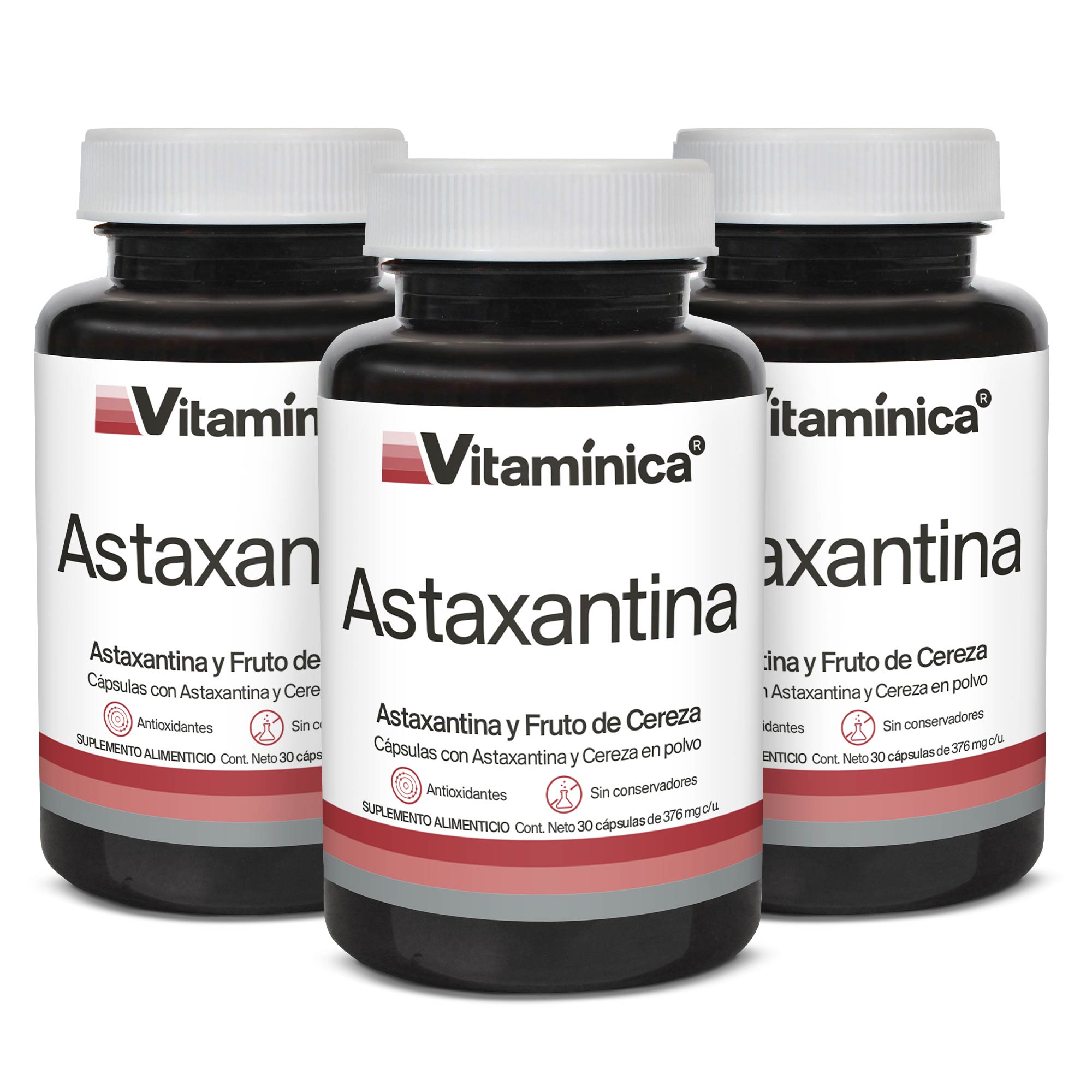 SET ASTAXANTINA | 90 cápsulas de 376mg | Ideal para 90 días | Antioxidantes | Libre de conservadores