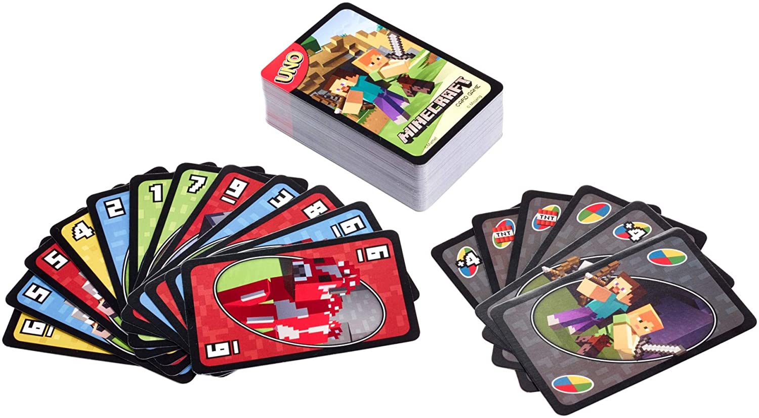 Uno Mattel Juego De Cartas Minecraft Original