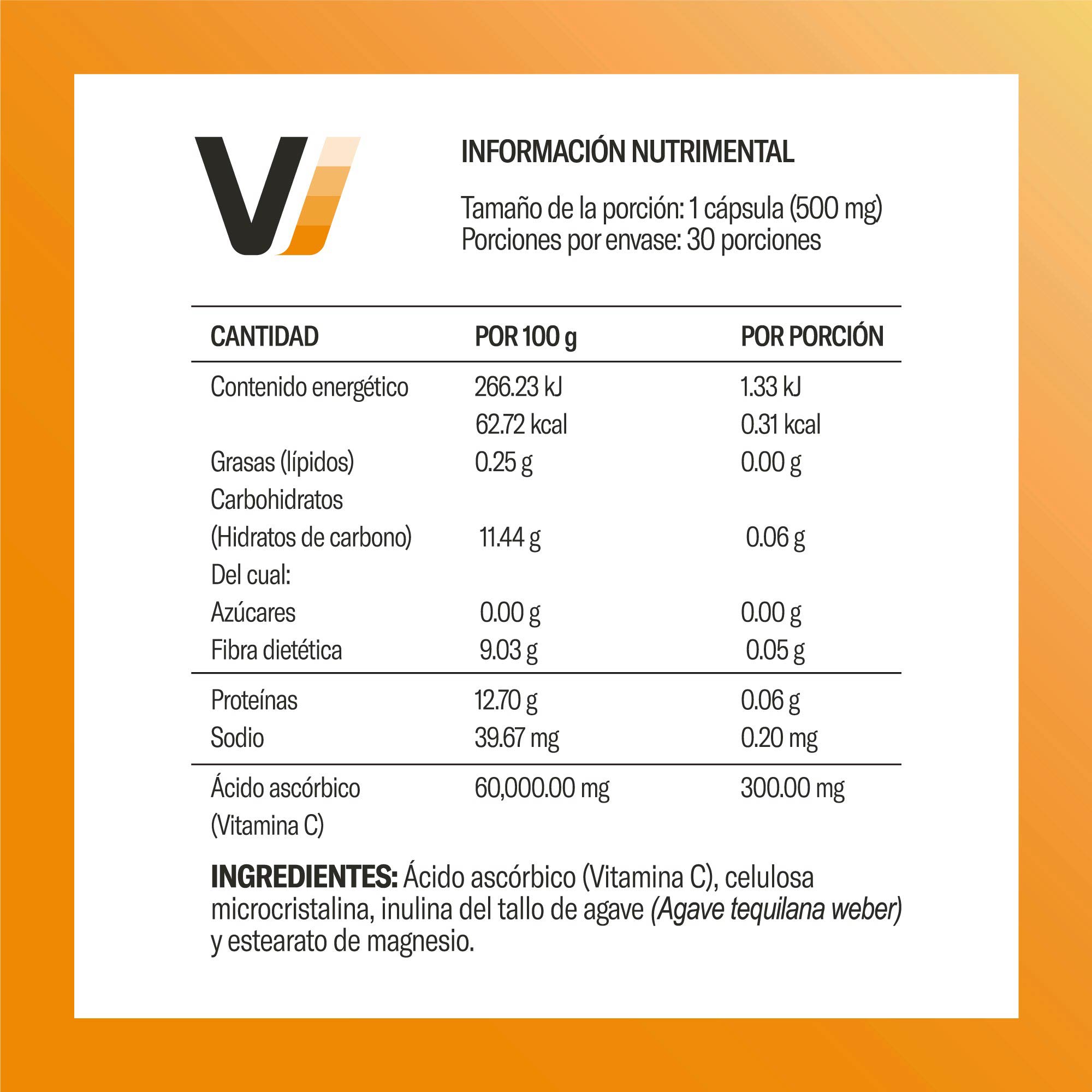 SET VITAMINA C | 90 Cápsulas de 500mg | Ideal para 90 días | Antioxidantes | Sin Azúcar ni Conservadores | Vitamínica