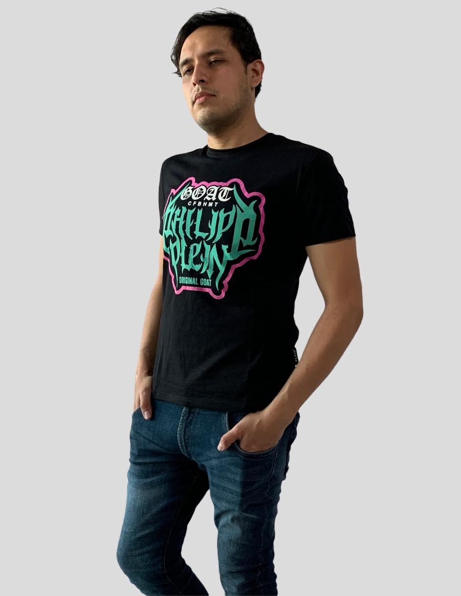 Playera T-shirt Philipp Plein Goal Black Talla XXL