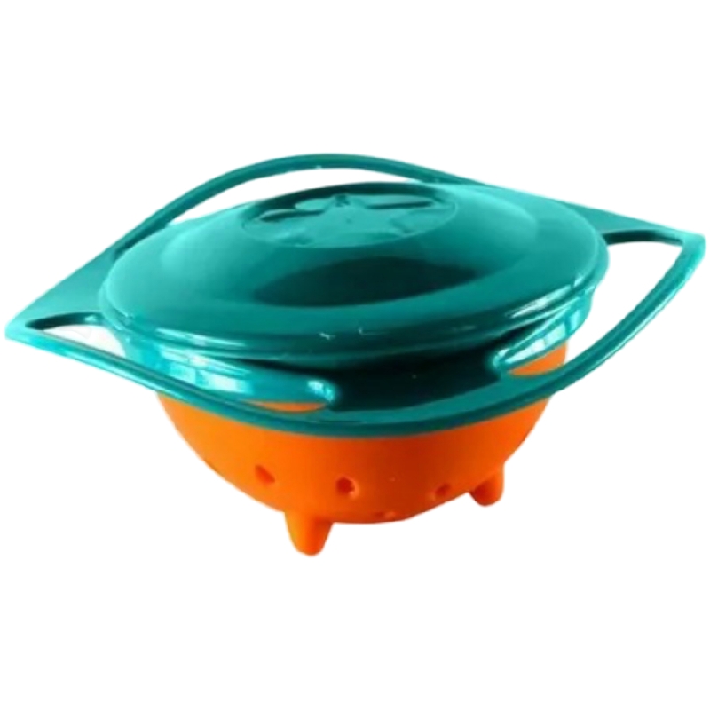 Gyro Bowl 360º Multicolor Plato Tazón Anti Caídas Derrames Para Niños