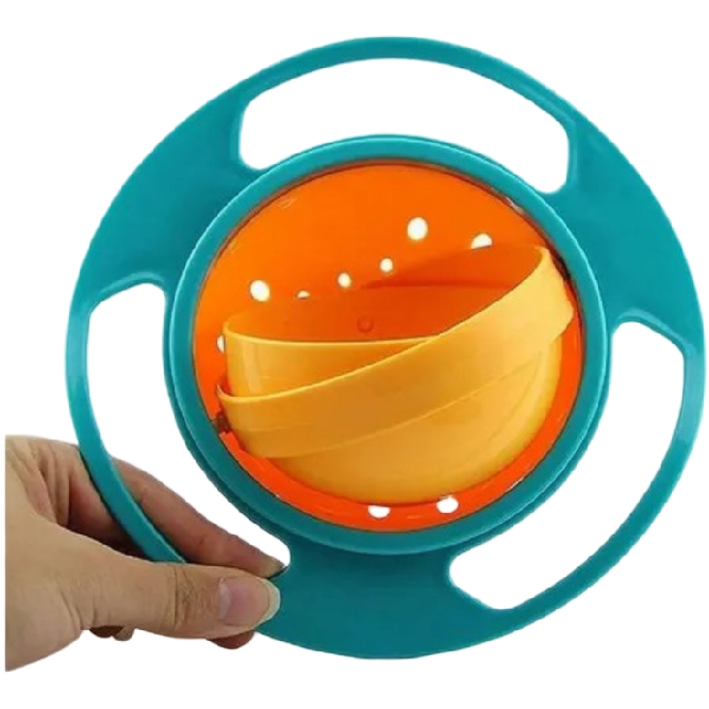 Gyro Bowl 360º Multicolor Plato Tazón Anti Caídas Derrames Para Niños