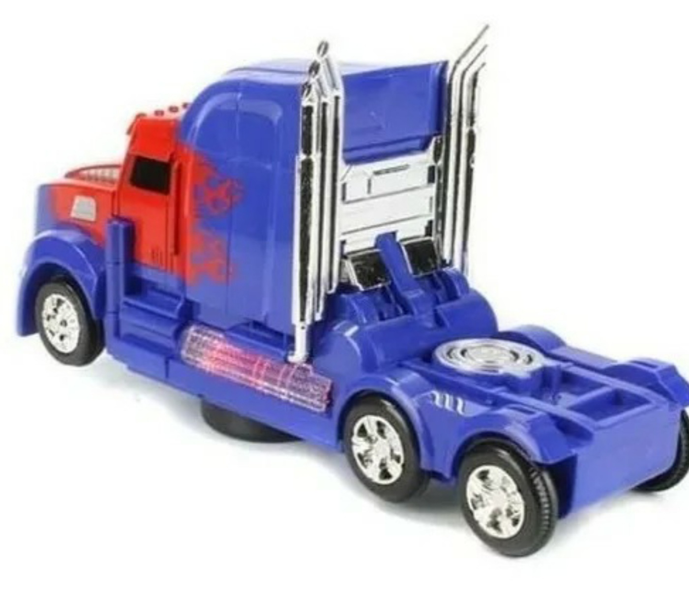 Trailer Optimus Prime Con Luz Transformers Azul-Rojo 