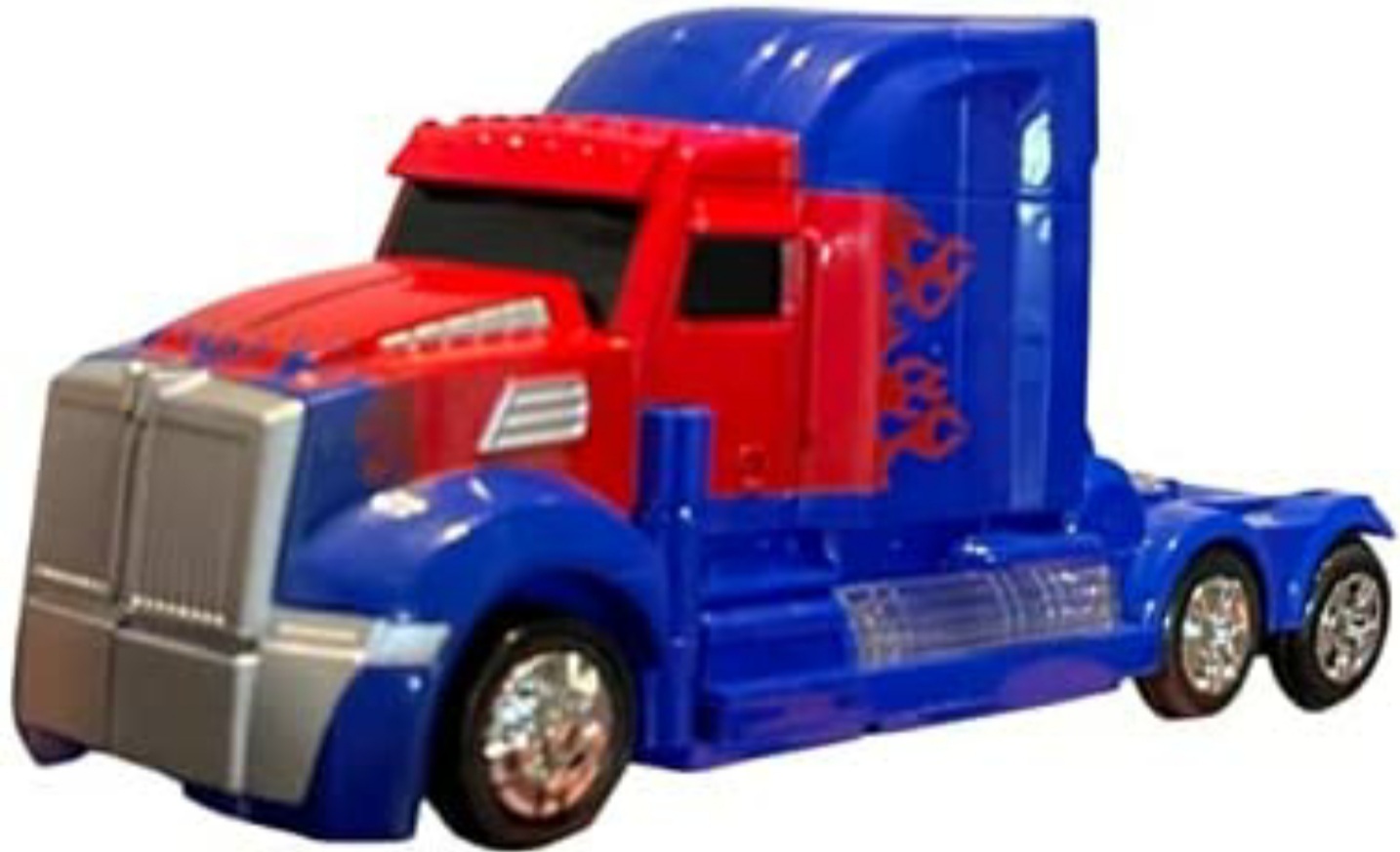 Trailer Optimus Prime Con Luz Transformers Azul-Rojo 
