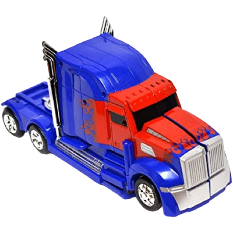 Trailer Optimus Prime Con Luz Transformers Azul-Rojo 