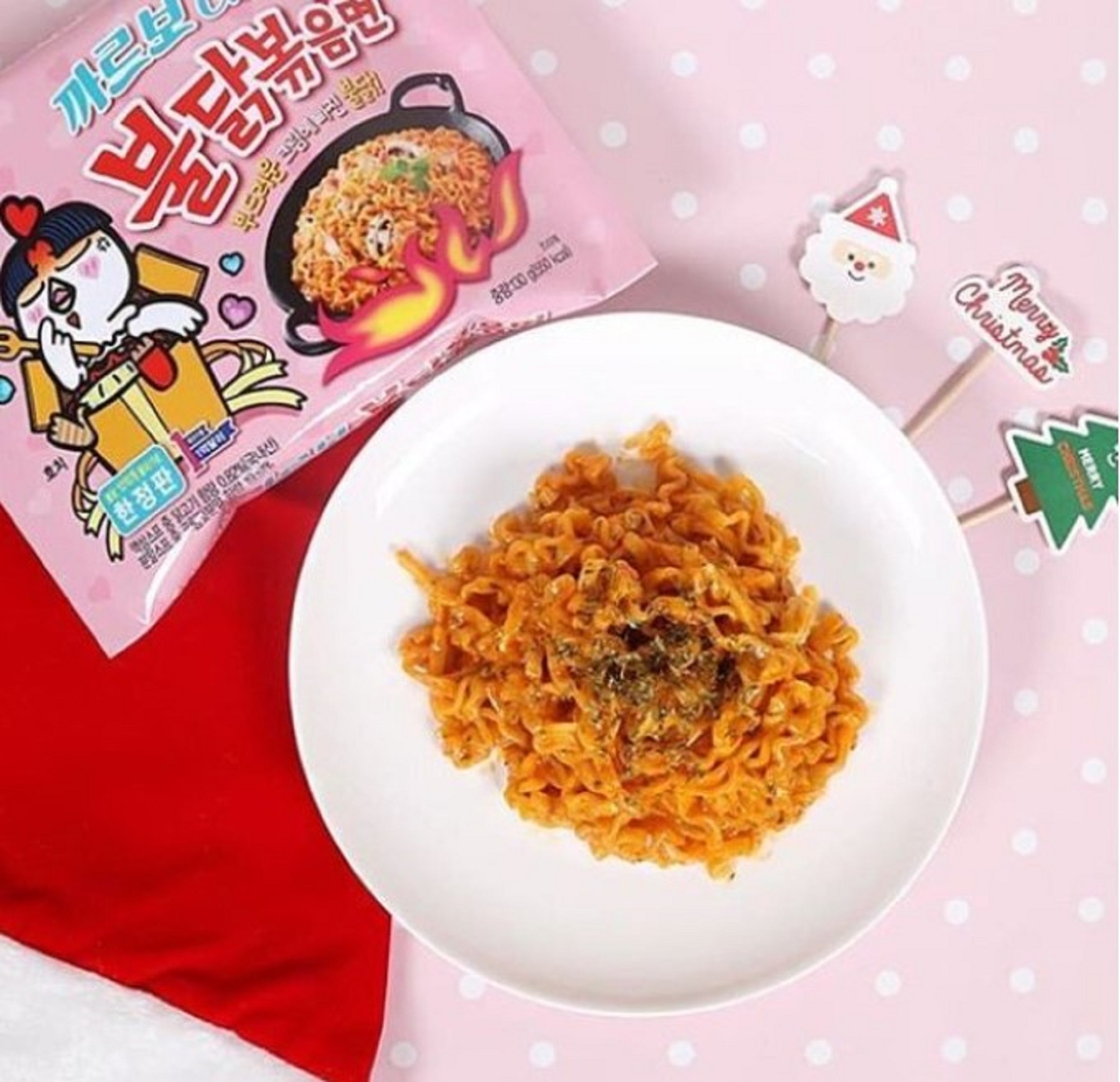 Sopa Instantáneo Ramen Coreana Carbonara Picante Buldak 5pzs