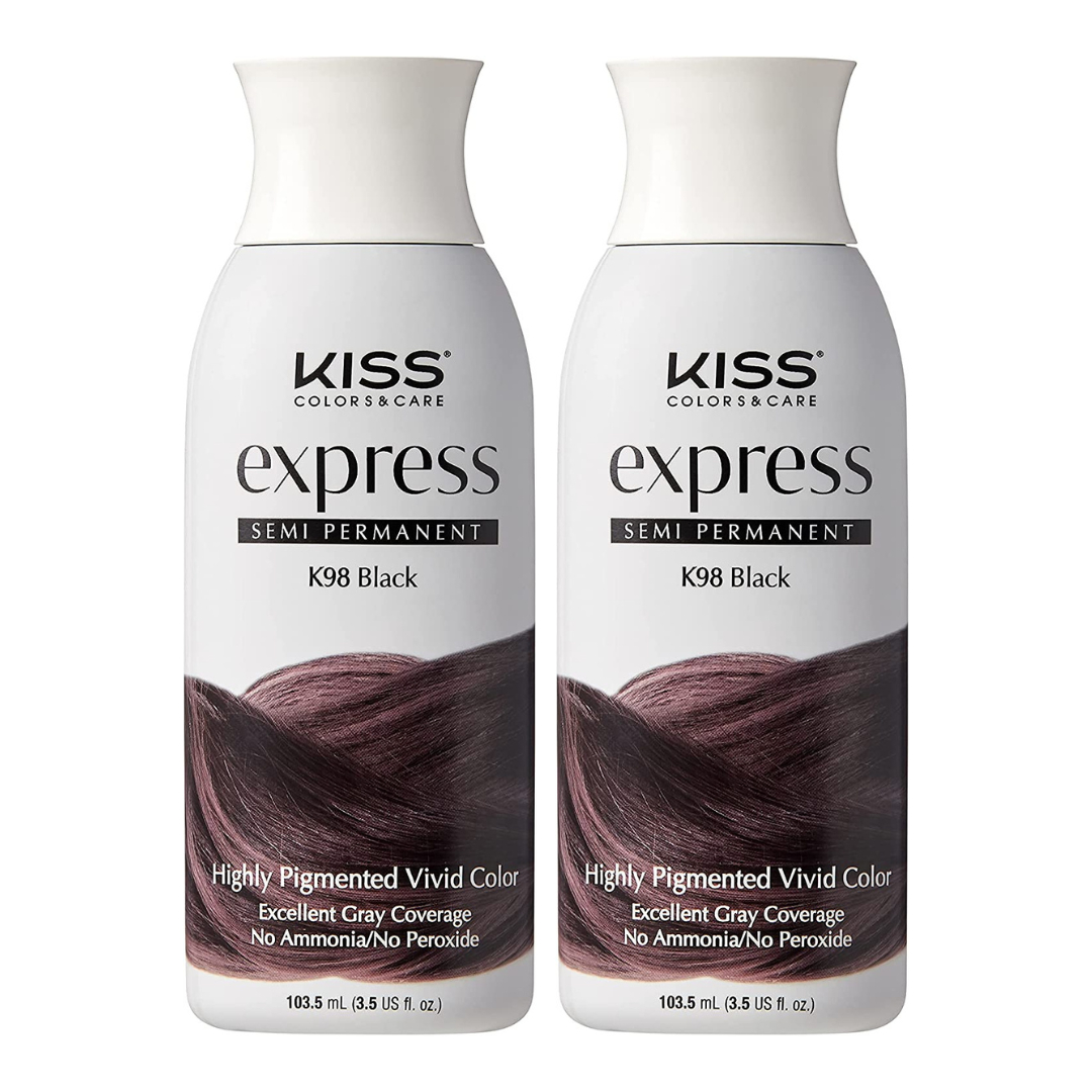 2 Kiss Express K98 Negro Pigmento Natural Tinte Semi Permanente