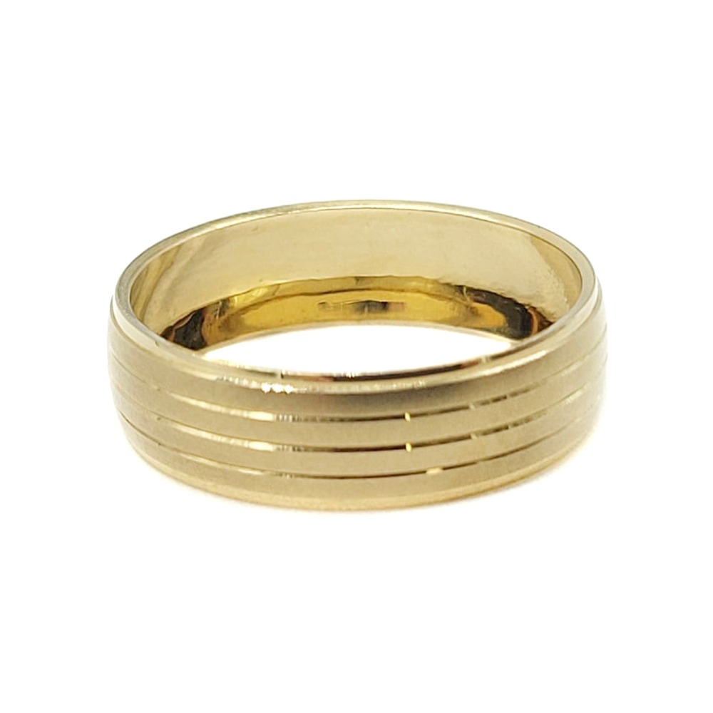 Par de Argollas con Terminado Laser de Oro 10K de 6mm *Grabado de Regalo*